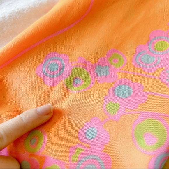 Vintage Retro 1970’s Slip Night Dress Neon Perfection Farr West Small - Picture 7 of 8